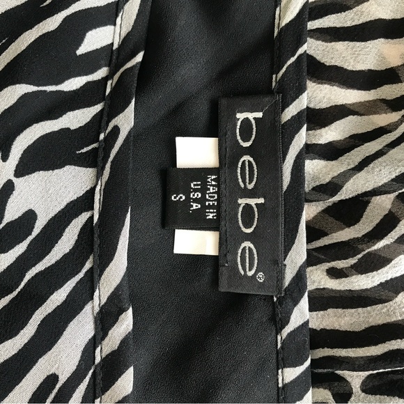 Bebe Zebra print silk bias skirt - Picture 3 of 3